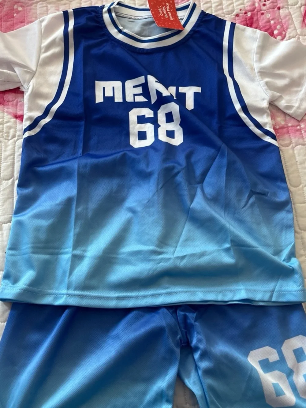 Kids Blue Ombré 'MEAT 68' Pajama Set